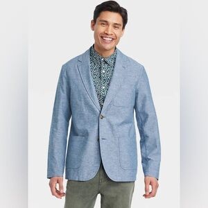 Goodfellow & Co Linen  Blend Blazer Pale Pink Size XXL